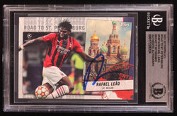 Rafael Leao Signed 2021-22 Topps UCL Road to St. Petersburg #RSP16 (BGS) Beckett Witnessed (Online Order Only)