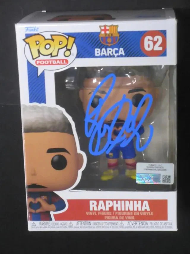 Raphinha Signed Barcelona Funko #62 Pop Direct COA (Online Order Only)