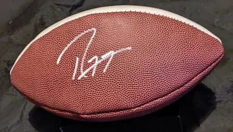 Ray Lewis Signed Team Logo Football with cCOA 125951 (Online Order Only)