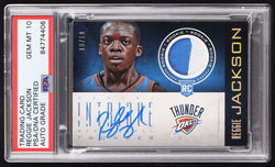 Reggie Jackson Signed 2012-13 Panini Intrigue Rookie Memorabilia Prime #34 RC #10/10 (PSA | Autograph Graded PSA 10) Rookie Card / Serially Numbered #10 / 10 (Online Order Only)