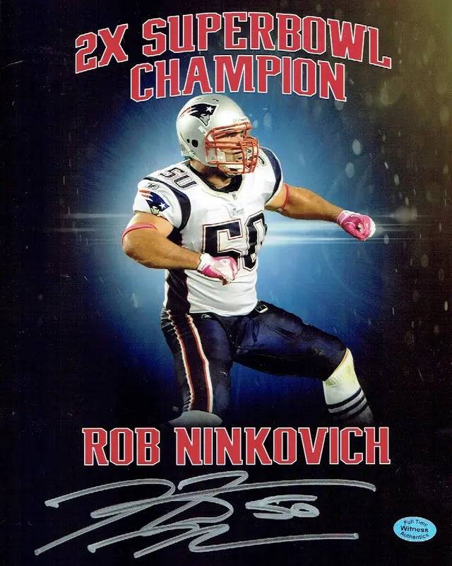 Rob Ninkovich New England Patriots Autographed 8x10 Photo Full Time coa (Online Order Only)
