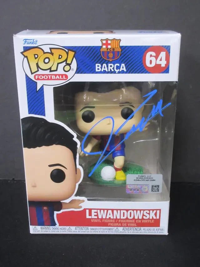 ROBERT LEWANDOWSKI #64 BARCELONA SIGNED FUNKO POP COA (Online Order Only)