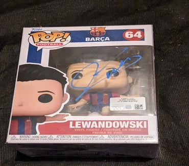 Robert Lewandowski Barcelona autographed soccer funko pop figure with coa (Online Order Only)