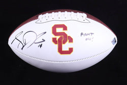 Sam Darnold Signed USC Trojans Logo Football Inscribed "Fight On!" (Fanatics) (Online Order Only)