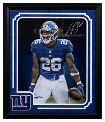 Saquon Barkley Signed Giants LE Custom Framed Photo 20" by 24"(Panini) Limited Edition of 126 (Online Order Only)