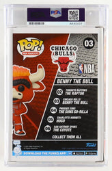 Scottie Pippen Signed Cut with Chicago Bulls #03 "Benny The Bull" Funko Pop! Vinyl Figure (PSA) (Online Order Only)
