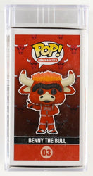 Scottie Pippen Signed Cut with Chicago Bulls #03 "Benny The Bull" Funko Pop! Vinyl Figure (PSA) (Online Order Only)
