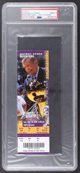 Shaquille O'Neal Signed 2001-02 Lakers Season Ticket | Commemorative "Back to Back" NBA Champions Ticket (PSA | Auto 9) PSA In-The-Presence (Online Order Only)