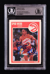 Spud Webb Signed 1989-90 Fleer #6 (BGS) (Online Order Only)