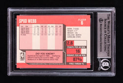 Spud Webb Signed 1989-90 Fleer #6 (BGS) (Online Order Only)
