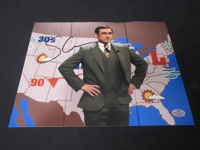 Steve Carrell Anchorman Office Signed 8x10 Photo VSA COA (Online Order Only)