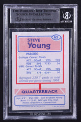 Steve Young Signed 1985 Topps USFL #65 RC (BGS) Rookie Card (Online Order Only)