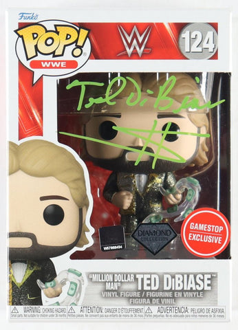 Ted DiBiase Signed "WWE" #124 "Million Dollar Man" Ted DiBiase Funko Pop! Vinyl Figure (JSA) (Online Order Only)