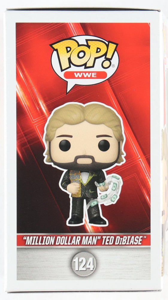 Ted DiBiase Signed "WWE" #124 "Million Dollar Man" Ted DiBiase Funko Pop! Vinyl Figure (JSA) (Online Order Only)