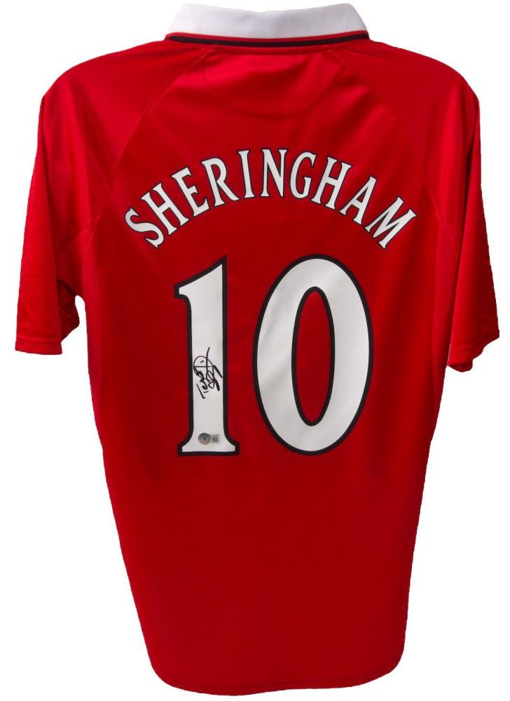 Teddy Sheringham Umbro Signed Manchester United Jersey (Beckett) (Online Order Only)