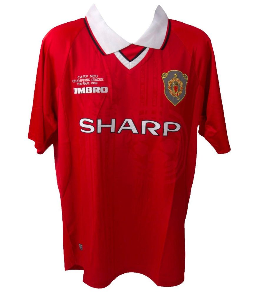 Teddy Sheringham Umbro Signed Manchester United Jersey (Beckett) (Online Order Only)
