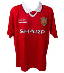 Teddy Sheringham Umbro Signed Manchester United Jersey (Beckett) (Online Order Only)