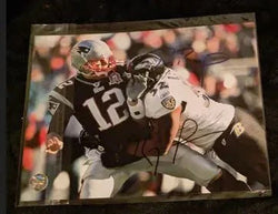 Tom Brady, Ray Lewis Signed 8x10 Photo Patriots Ravens with coa (Online Order Only)