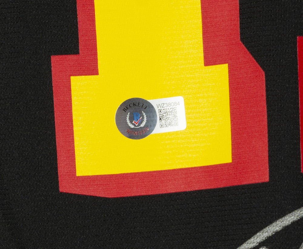Trae Young Signed Hawks Fanatics Jersey (Beckett) Beckett Witnessed (Online Order Only)