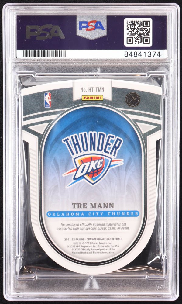 Tre Mann Signed 2021-22 Crown Royale Heirs to the Throne Jerseys #HTTMN RC (PSA) Rookie Card (Online Order Only)