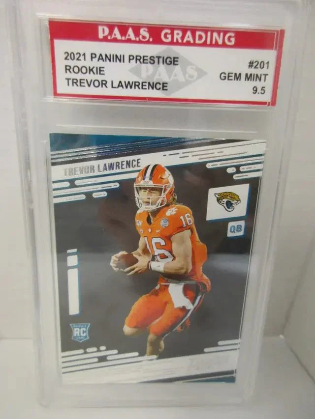 Trevor Lawrence Jaguars 2021 Panini Prestige ROOKIE #201 graded PAAS Gem Mint 9.5 (Online Order Only)