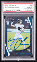 Trevor Lawrence Signed 2021 Absolute #101 RC (PSA 9) Rookie Card (Online Order Only)