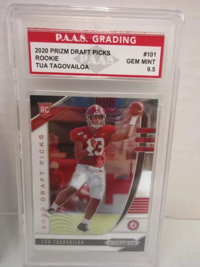Tua Tagovailoa Alabama 2020 Prizm Draft Picks ROOKIE #101 graded PAAS Gem Mint 9.5 (Online Order Only)