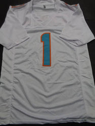 Tua Tagovailoa Miami Dolphins Autographed Custom Football Jersey GA coa (Online Order Only)
