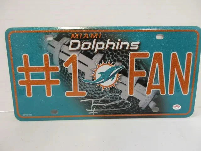 Tua Tagovailoa of the Miami Dolphins signed autographed metal license plate PAAS COA 515 (Online Order Only)
