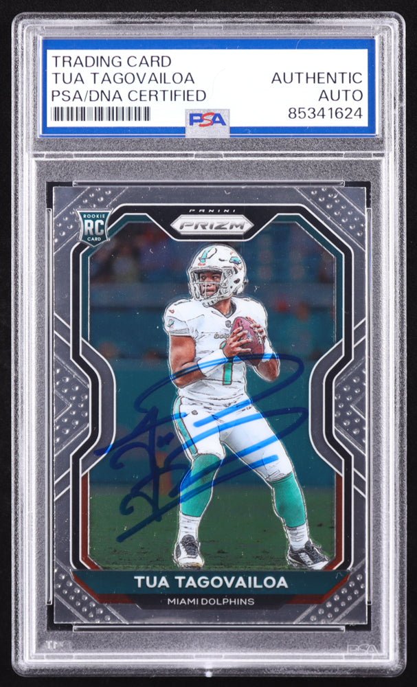 Tua Tagovailoa Signed 2020 Panini Prizm #339 RC (PSA) Rookie Card (Online Order Only)