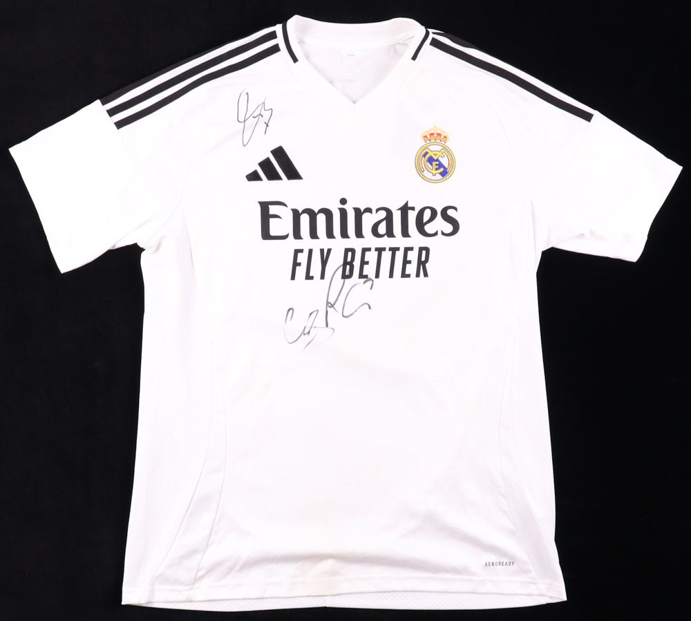 Vinicius Jr., Rodrygo & Eder Militao Signed Real Madrid Jersey L (JSA) (Online Order Only)