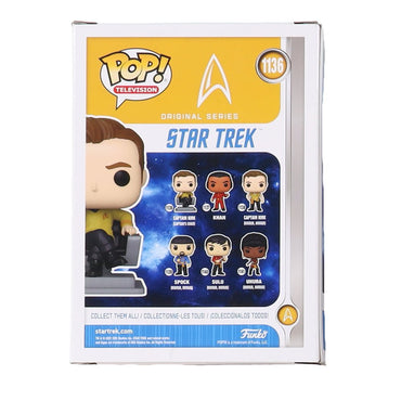 William Shatner Signed "Star Trek" #1136 Captain Kirk Funko Pop! Vinyl Figure (Beckett) (Online Order Only)