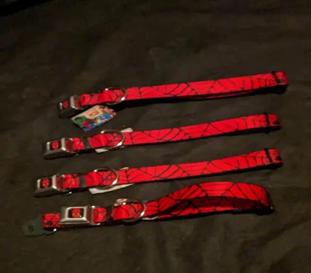 x4 Spiderman buckle collar lot see pictures (Online Order Only)