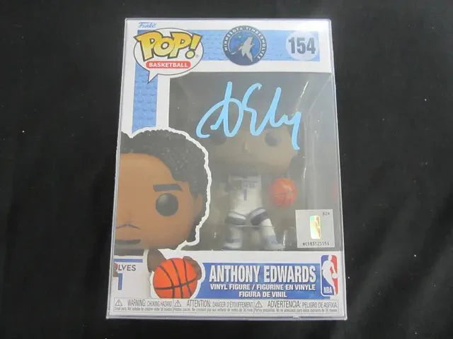 Anthony Edwards of the Minnesota Timberwolves signed autographed Funko Pop Figure #154 PAAS COA 107223 (Online Order Only)
