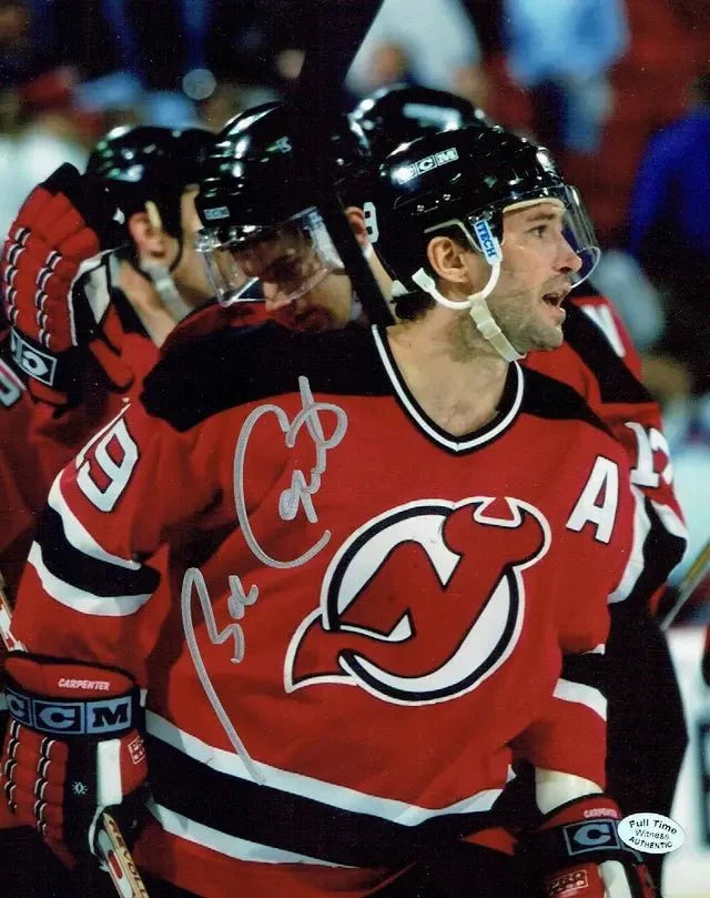 Bobby Carpenter New Jersey Devils Autographed 8x10 Photo Full Time coa (Online Order Only)