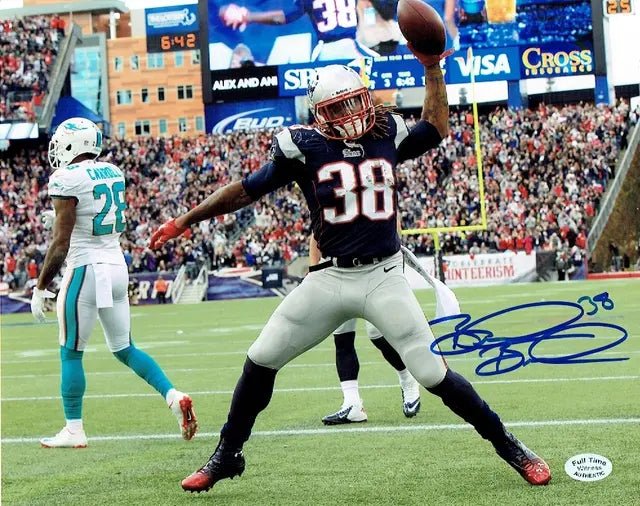 Brandon Bolden New England Patriots Autographed 8x10 Photo Full Time coa (Online Order Only)