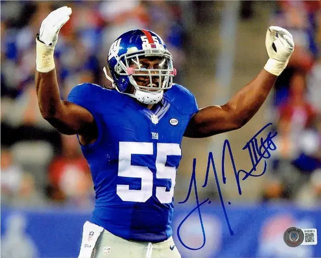 J.T. Thomas New York Giants Autographed 8x10 Photo Beckett Holo (Online Order Only)