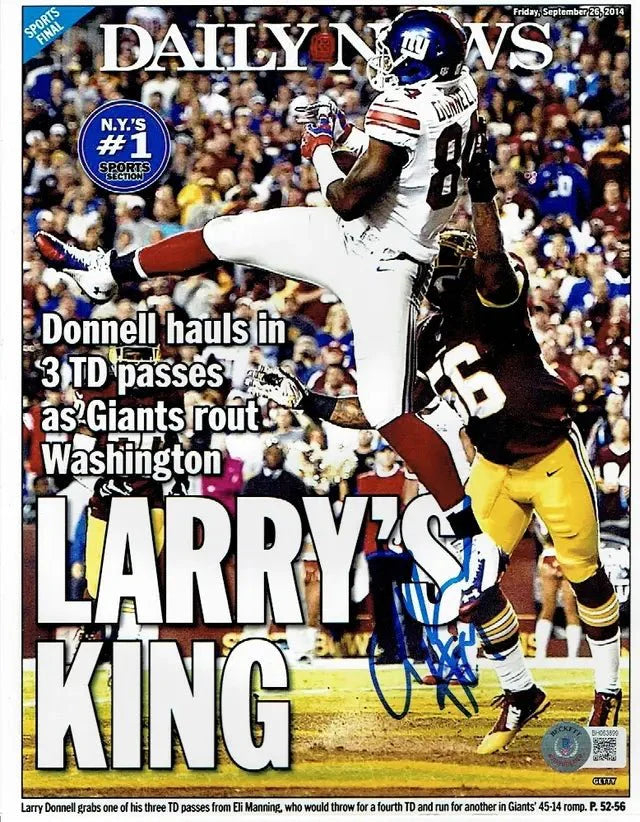 Larry Donnell New York Giants Autographed 8x10 Photo Beckett Holo (Online Order Only)