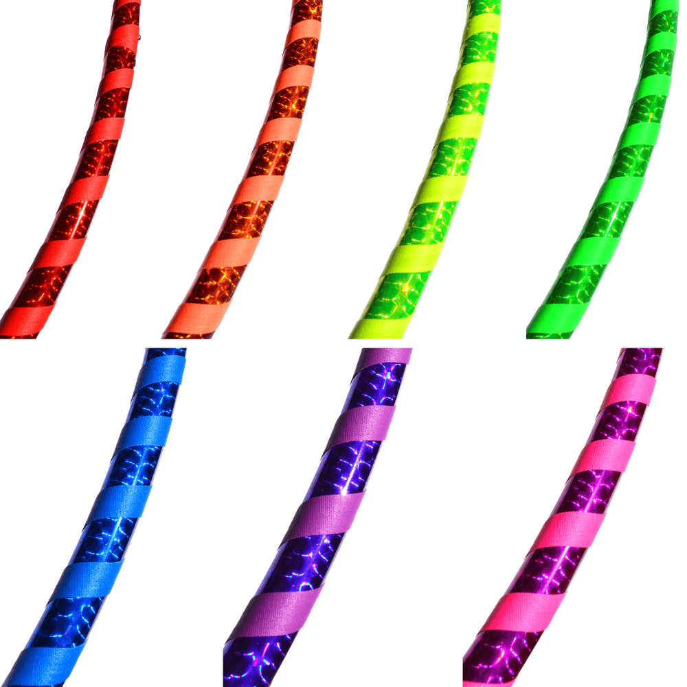 Rainbow Prism Taped Hoops ~ Beginner & Kids Fitness & Practice Hoops (ONLINE ORDER ONLY)