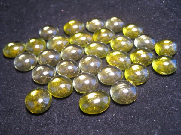 Chessex Crystal Yellow 40+ Glass Gaming stones