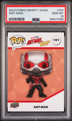 2023 UPPER DECK FUNKO POP MARVEL  ANTMAN  #101  PSA 10 (Online Order Only)