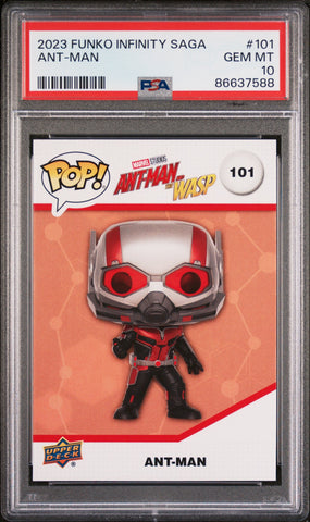 2023 UPPER DECK FUNKO POP MARVEL  ANTMAN  #101  PSA 10 (Online Order Only)