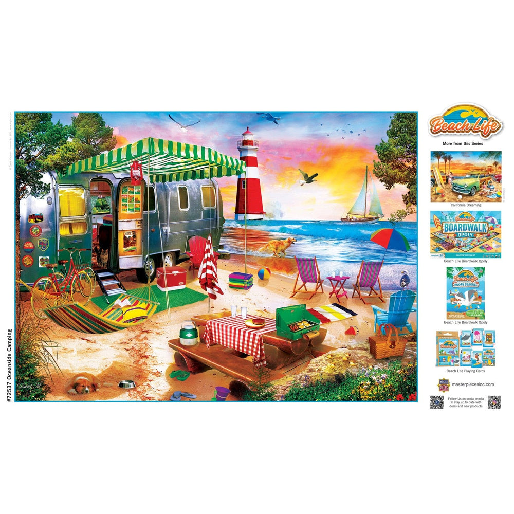 Beach Life - Oceanside Camping 1000 Piece Jigsaw Puzzle (ONLINE ORDER ONLY)