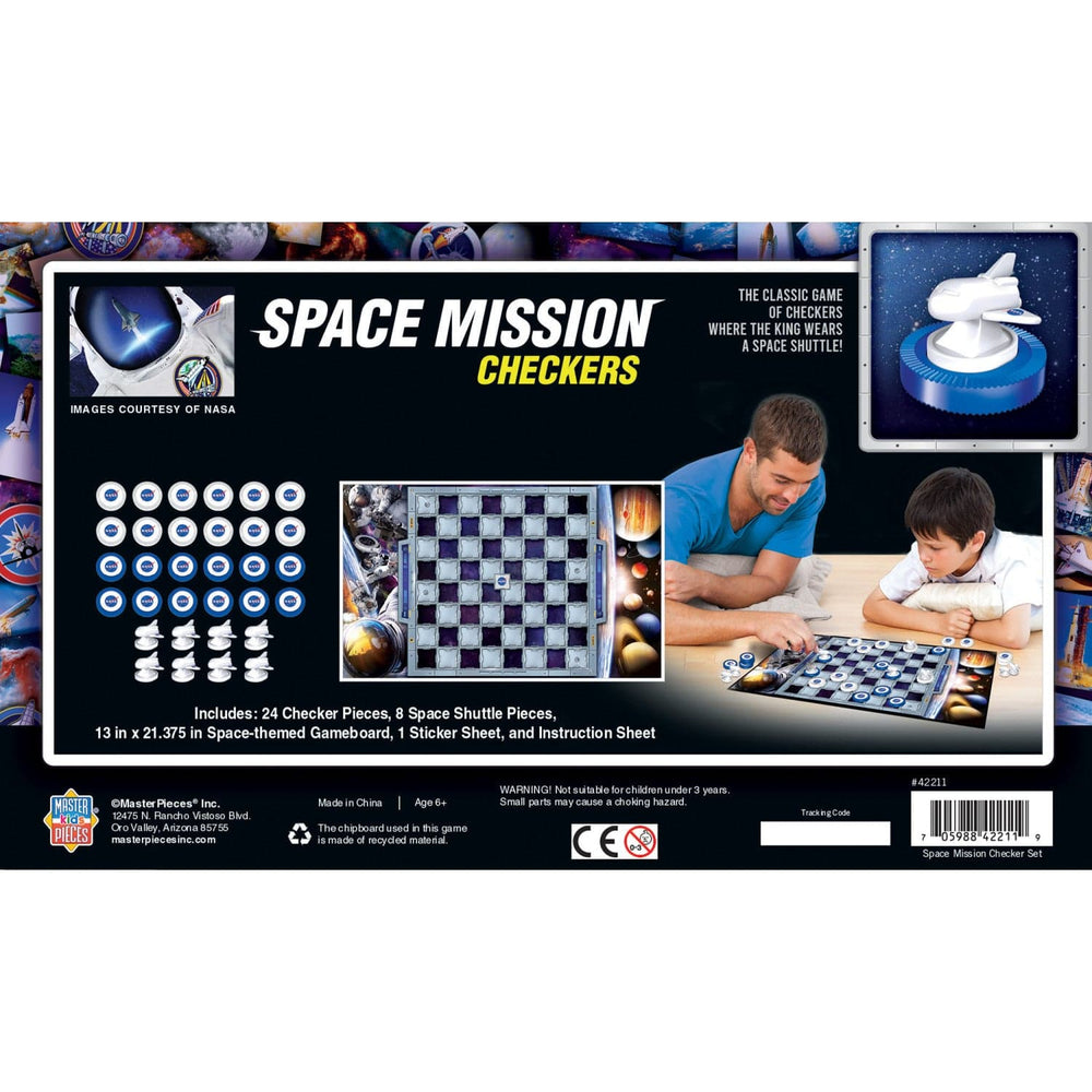 Space Mission Checkers Board Game (ONLINE ORDER ONLY)