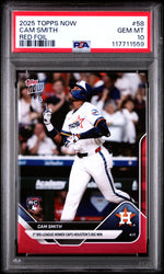 Graded 2025 Topps Now Cam Smith #58 Red Foil /5 Rookie RC Baseball Card PSA 10 Gem Mint (ONLINE ORDER ONLY)
