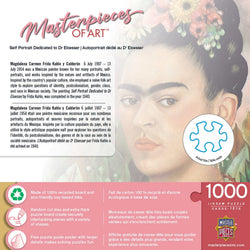 MasterPieces of Art - Frida Kahlo Self Portrait 1000 Piece Jigsaw Puzzle (ONLINE ORDER ONLY)