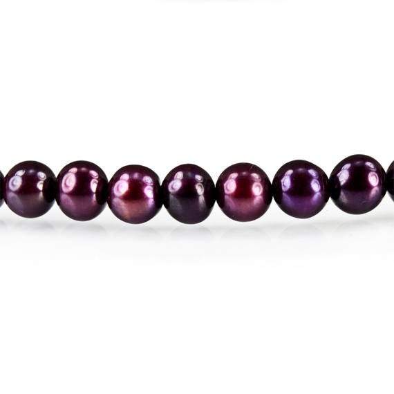 Purple Side Drilled Off Round Freshwater Pearl Strand (ONLINE ORDER ONLY)