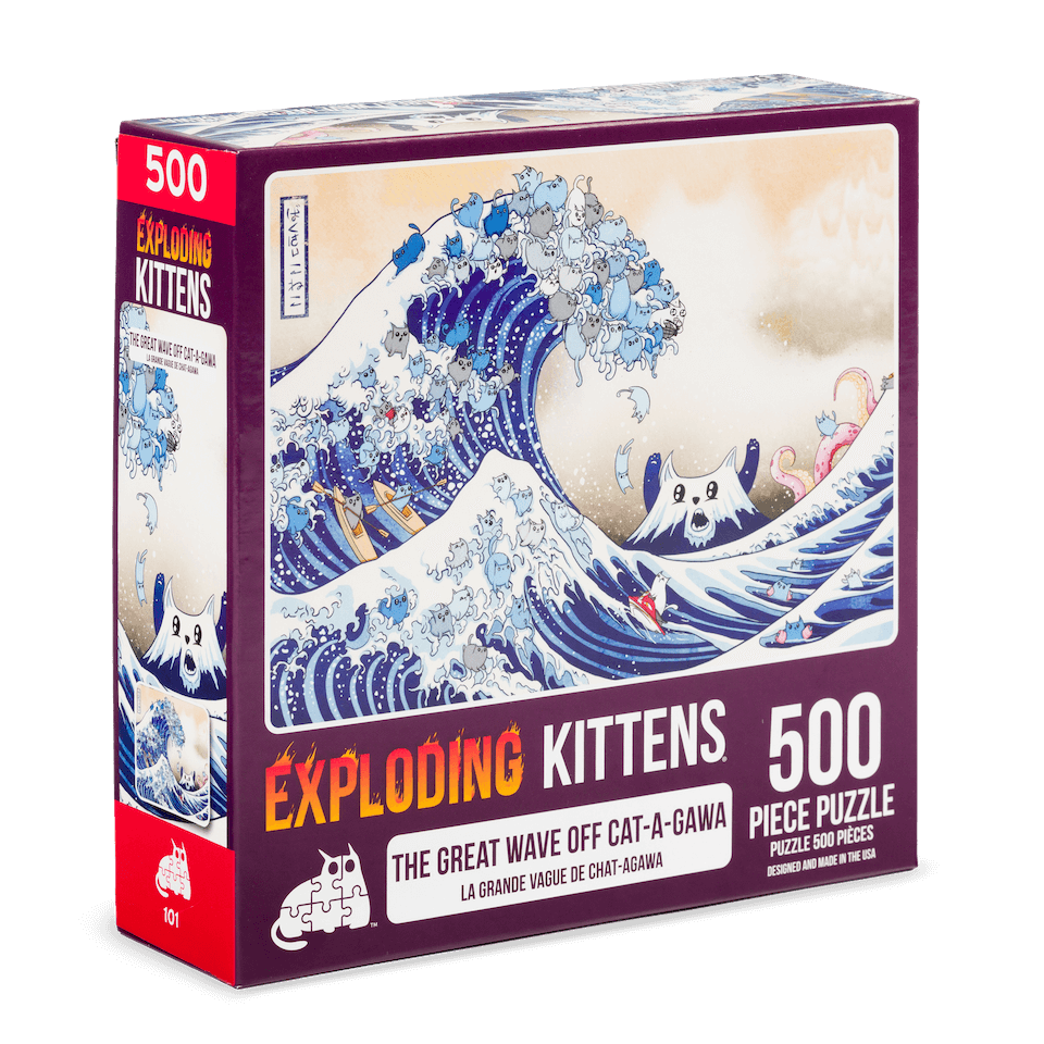Puzzle: Exploding Kittens - The Great Wave of Cat-A-Gawa (ONLINE ORDER ONLY)