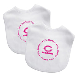 Chicago Bears - Baby Bibs 2-Pack - Pink Set (ONLINE ORDER ONLY)