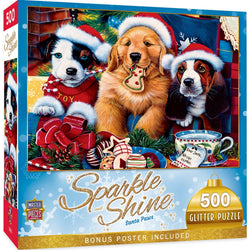 Sparkle & Shine - Santa Paws 500 Piece Glitter Jigsaw Puzzle (ONLINE ORDER ONLY)
